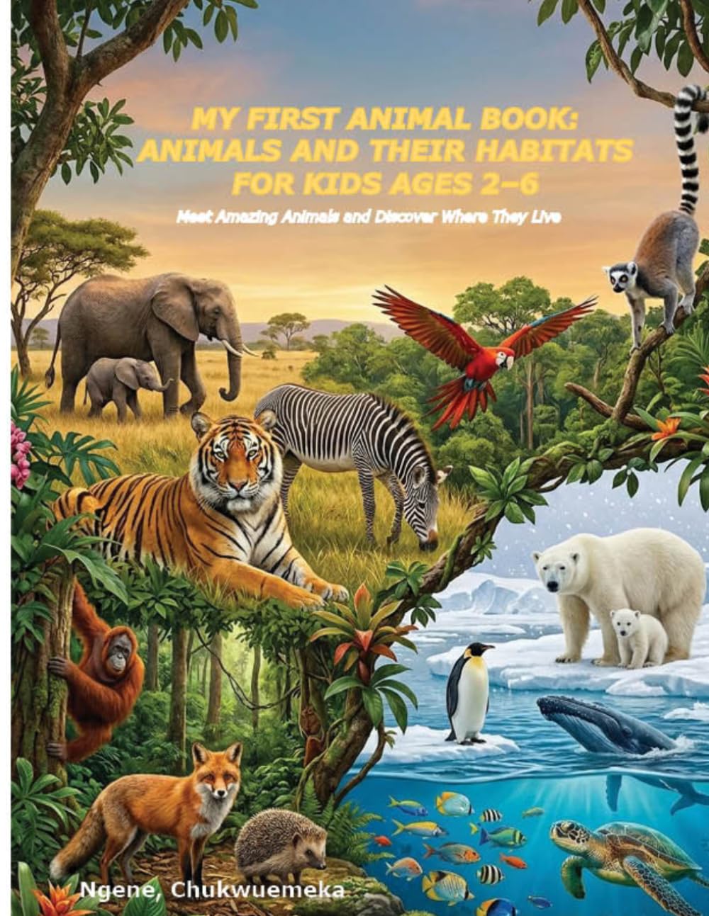 MY FIRST ANIMAL BOOK: ANIMALS AND THEIR HABITATS FOR KIDS AGES 2–6: Meet Amazing Animals and Discover Where They Live