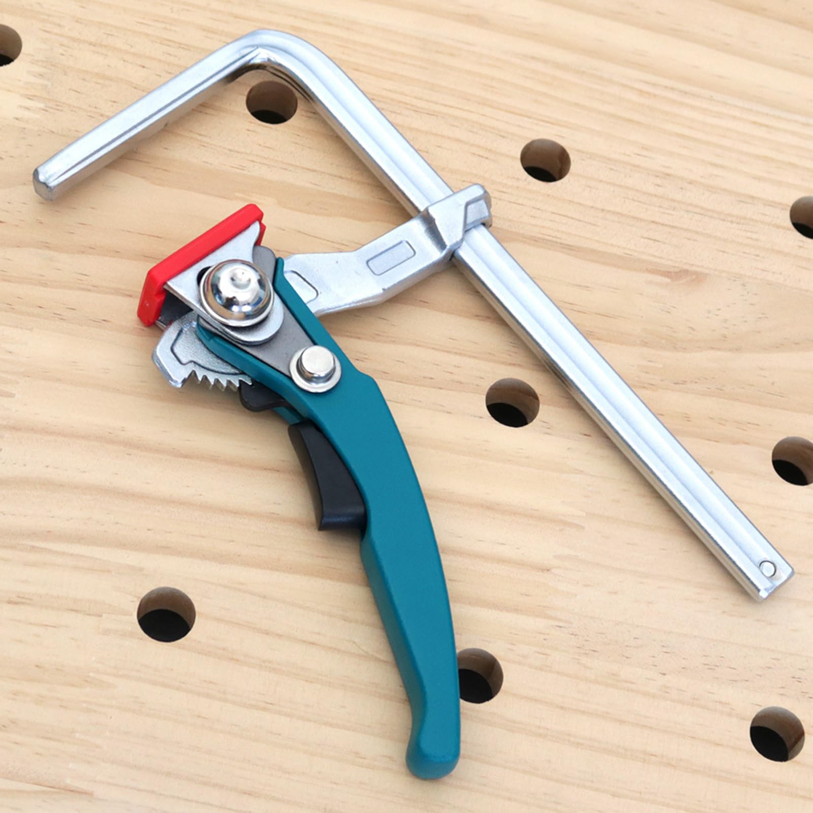 Pratico Morsetti di Lunghezza 200mm Accessorio Portatile per Banchi da Lavoro Pressione Rapida Regolabile con Superfici Morbide Protettivo Morsetti Da Tavolo In Acciaio Inox