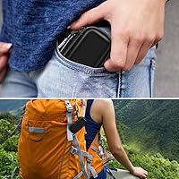 Vista 9 de Funda para monitor cardíaco compatible con AliveCor Kardia Mobile ECG/para KardiaMobile 6L para dispositivos Apple y Android, solo funda (negro)