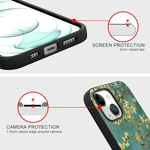 Miniatura 4 de CoverON Diseñada para Apple iPhone 13, funda delgada y flexible de TPU para teléfono, flor de almendra
