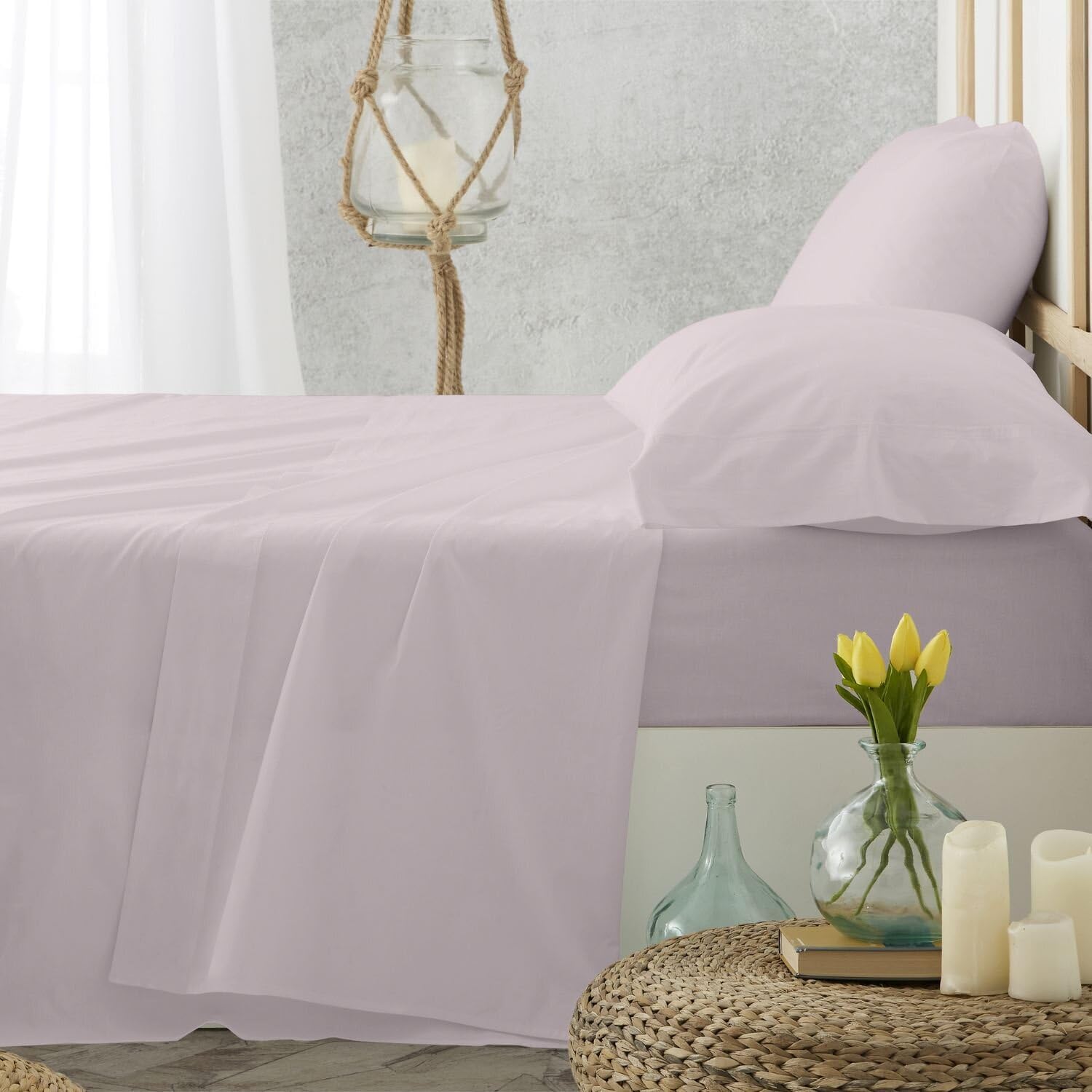 Gray Hotel Bed Linen Set, Cotton T12 by Burrito Blanco