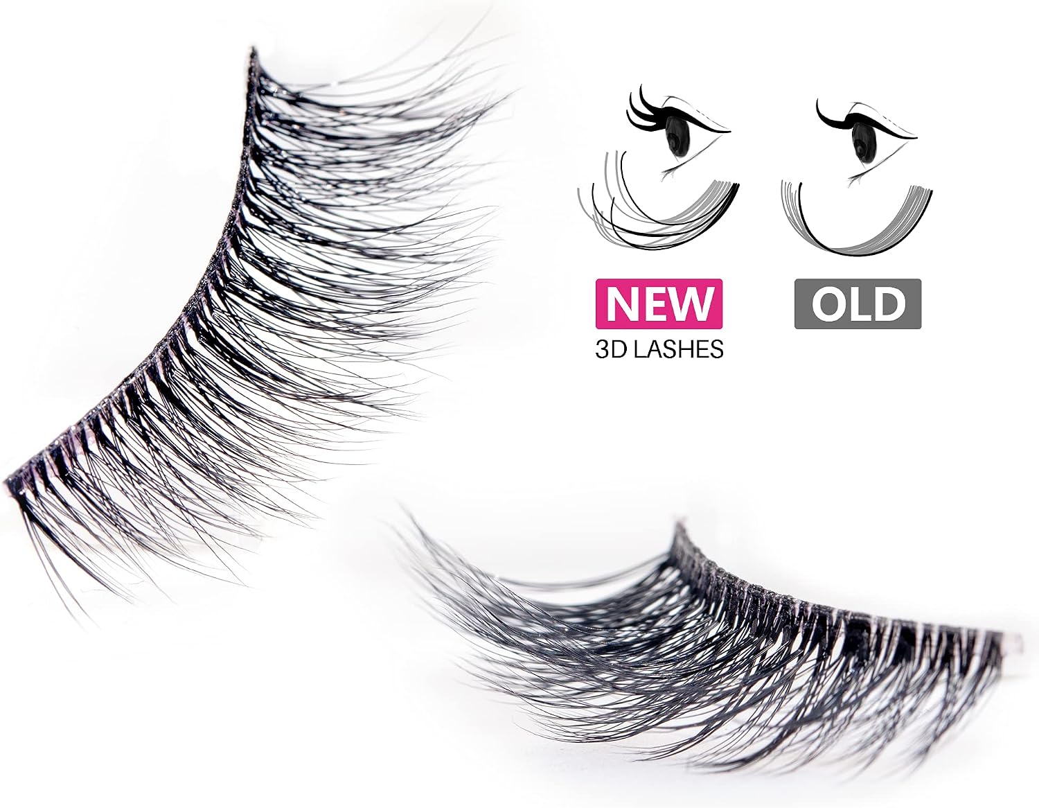 DYAFIN Natural Eyelashes 100% Handmade Lashes Reusable Soft False Eyelashes Lightweight Eye Lashes with Clear Band 3D Fake Eyelashes Long Wispy Eyelashes C Curl Lashes 4 works - Image 4