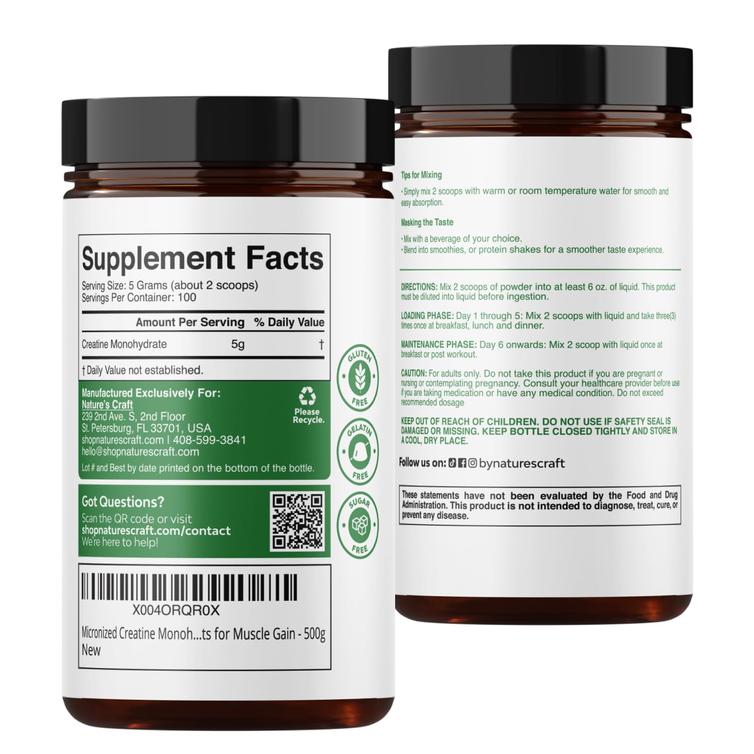 Creatine Monohydrate for Pre and Post Workout Support - 100 Servings — Amazon image 8