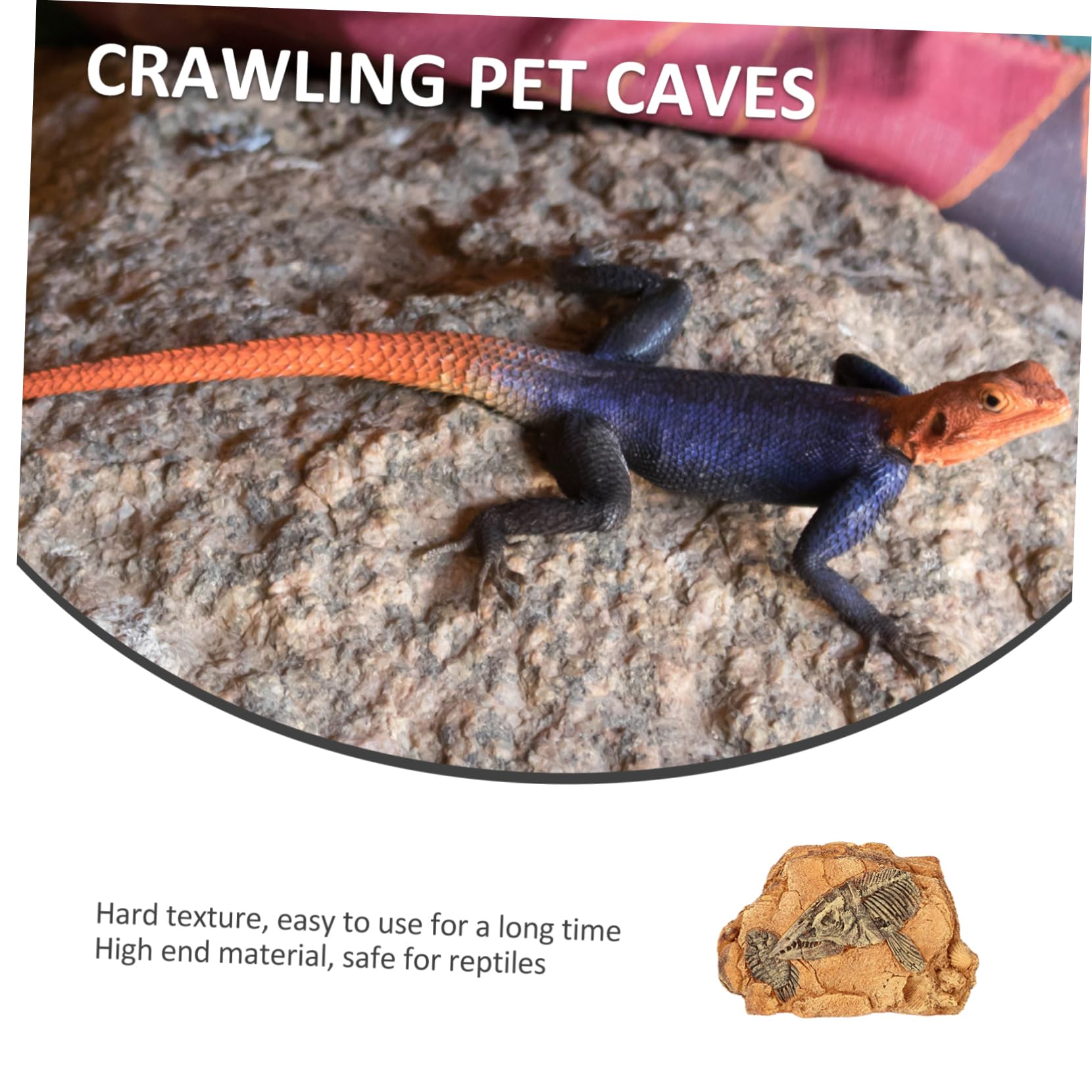 Plataforma De Reptiles Cueva Oculta para Refugio Natural De Resina para Tortugas y Serpientes Decoración De Estable y Duradera