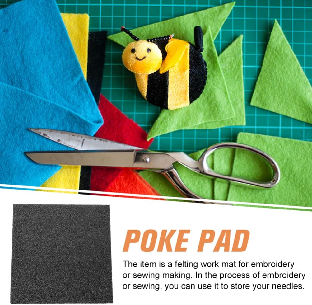 EXCEART Wool Felt Material 3pcs Foam Needle Felt Pad Pin Cushion Mat Holder Craft Tool Pad Sponge Needle Felting Pad Poke DIY Material Sided Wool Felting Mat Felt Work Station