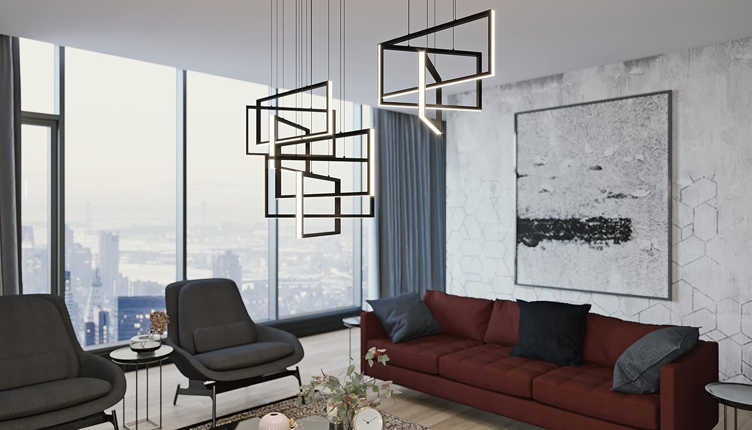 Cole Pendant - LED 36W - 4200 Lm - 120V - Black