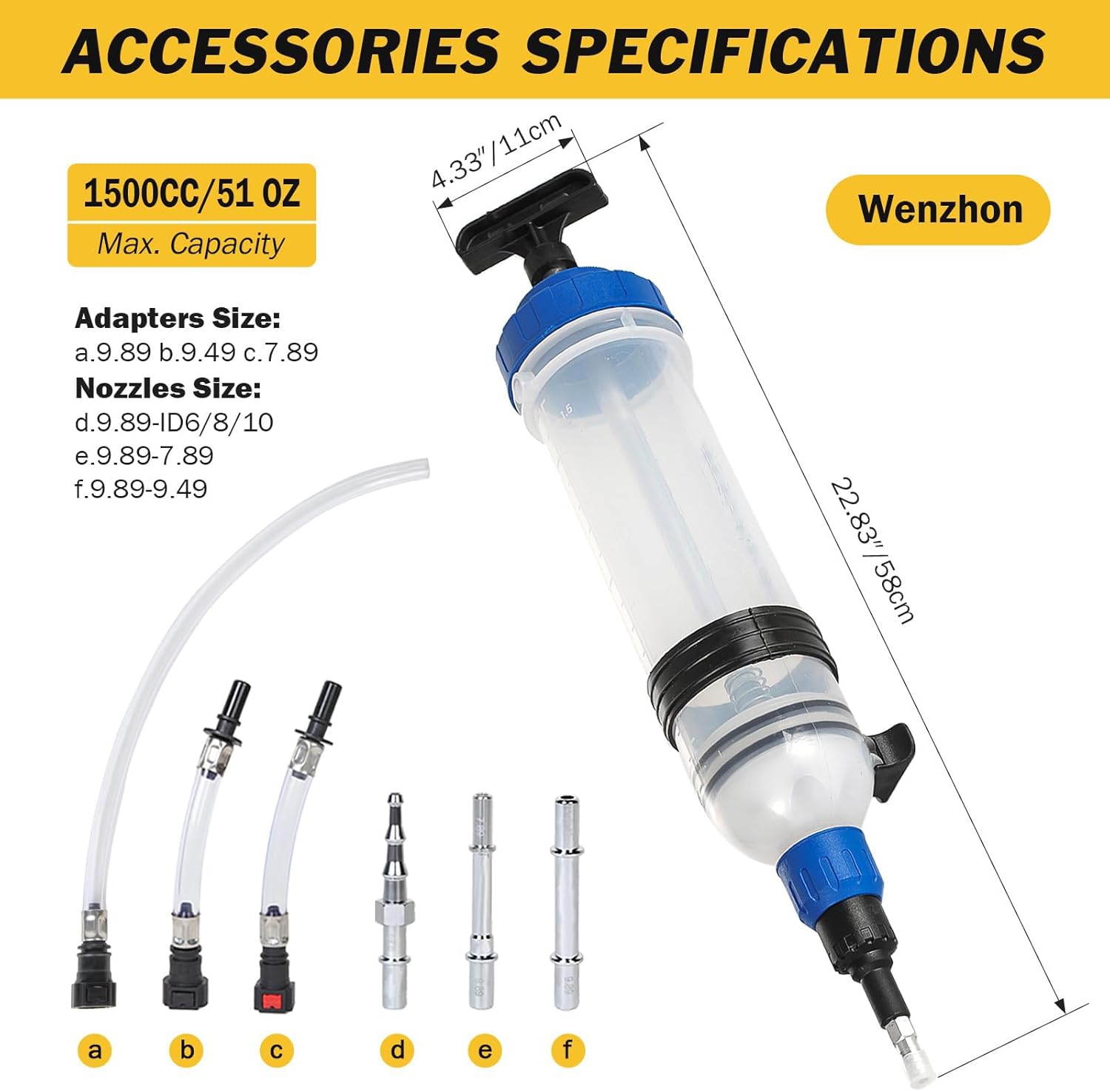 Ergonomic Hand Fluid Extractor 1500ml Large Capacity for Car Maintenance and Garage Use Oil Extraction Pumps Manual Transmission Fluid