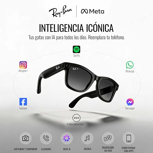 RAY-BAN Meta Wayfarer Gen 2 - Occhiali Smart Unisex - Nero lucido - 3