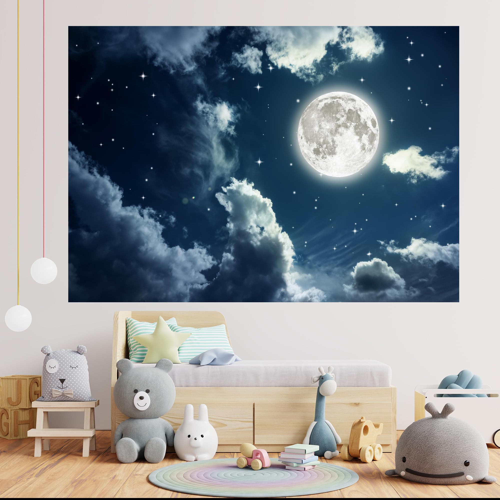 Toile De Fond Photo CORFOTO 7x5ft - Ciel Bleu Et Nuages, Pour Nouveau-né, Baptême, Fête