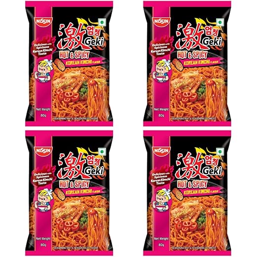 Nissin Kimchi Ramen - Spicy Satisfaction 80gm 4pk