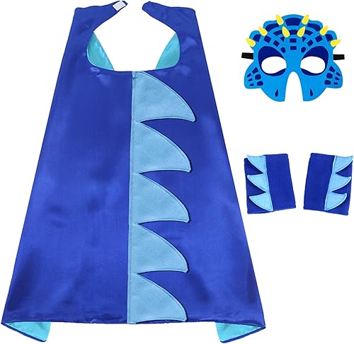 D.Q.Z Disfraz de dinosaurio y dragón para niños pequeños, muñequeras con máscara de dinosaurio para niños y niñas, regalos de fiesta de cumpleaños