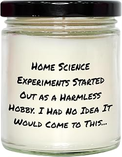 Home Science Experiments Gifts for Science Enthusiasts - Unique and Funny Valentine's Soy Candle, Vanilla Scented, 9oz Hand-Poured Soy Wax Candle for Him or Her, Gifts from Science Genius
