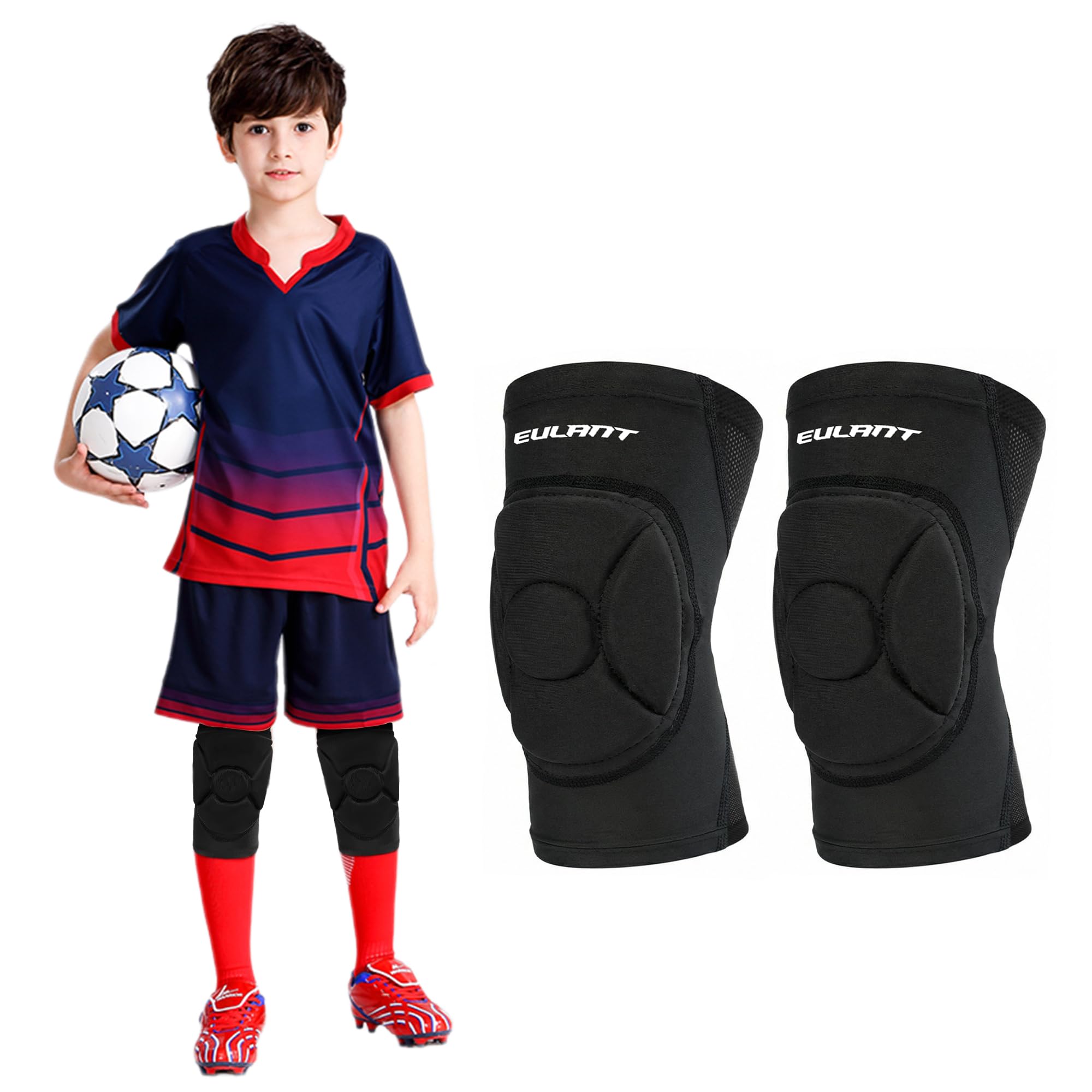 EULANT Genouillère Volley Enfant Souple Protection Sport Handball Football Skate