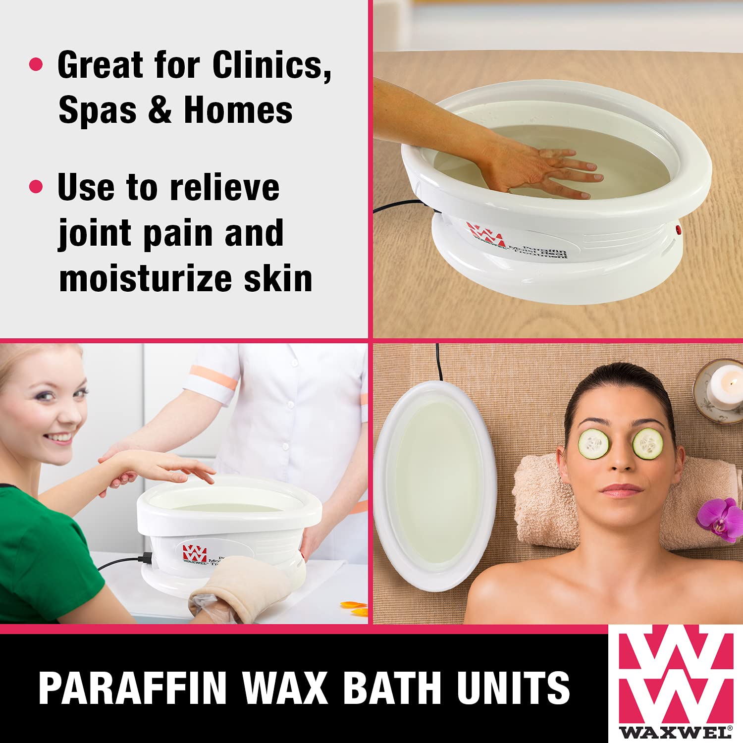 WaxWel - 11-1605 Waxwel Paraffin Wax Bath Unit w/Citrus Kit: Includes 6 lb Citrus Wax, 100 Liners, 1 Mitt, 1 Bootie: Industrial & Scientific