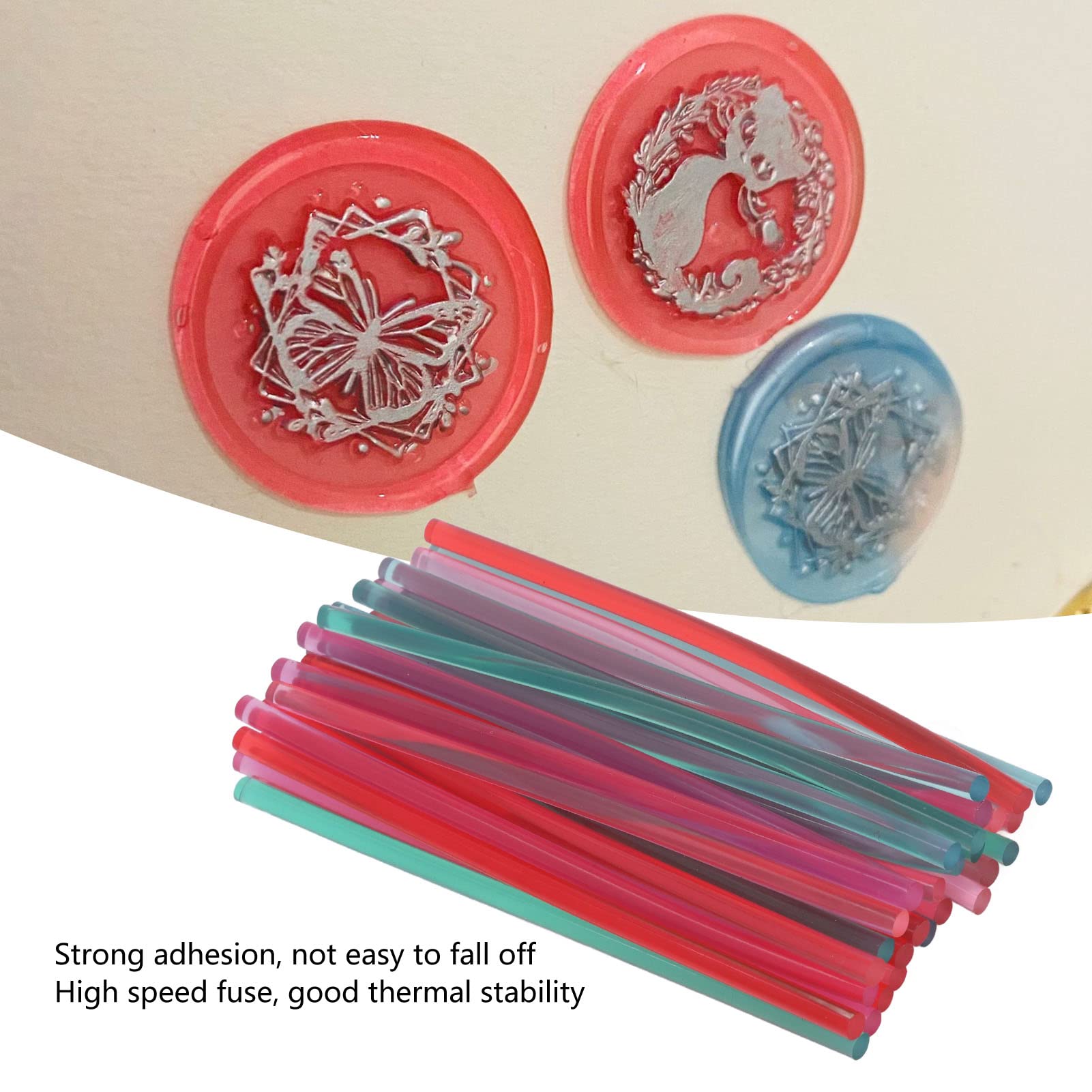 30 Pcs Colored Hot Glue Sticks, 0.27 X 7.7 Inch Glue Sticks Hot Melt Glue Sticks Craft Hot Glue Sticks Sealing Wax Sticks for Glue Gun