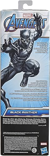 Miniatura 3 de Avengers Marvel Endgame Titan Hero Series Black Panther 12 pulgadas figura de acción, marrón/A