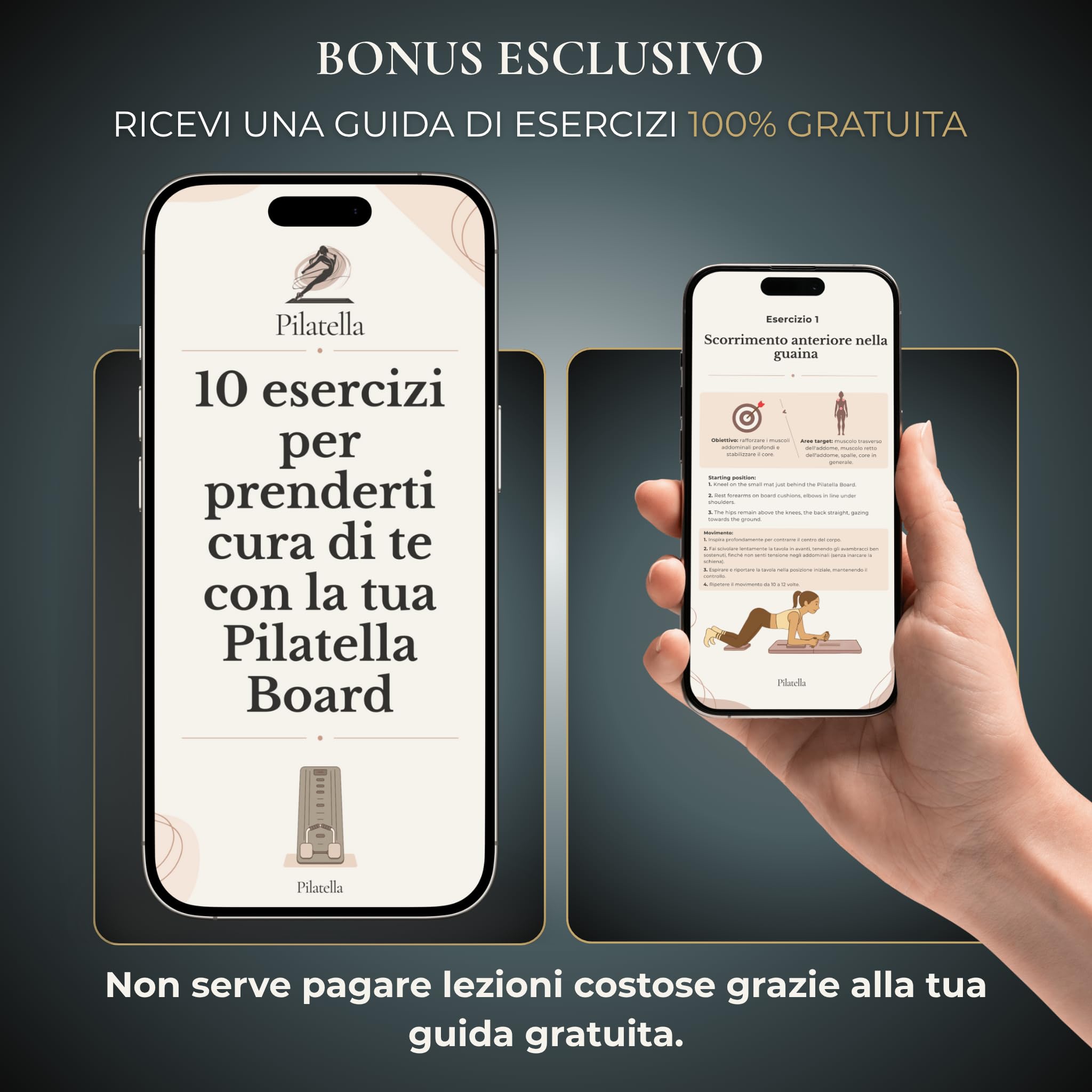 Pilates Reformer per Casa 5 in 1 | Mini Reformer Pilates, Tavola Pilates, Pedana Pilates Casa, Pilates Board Premium + Ebook 10 Esercizi