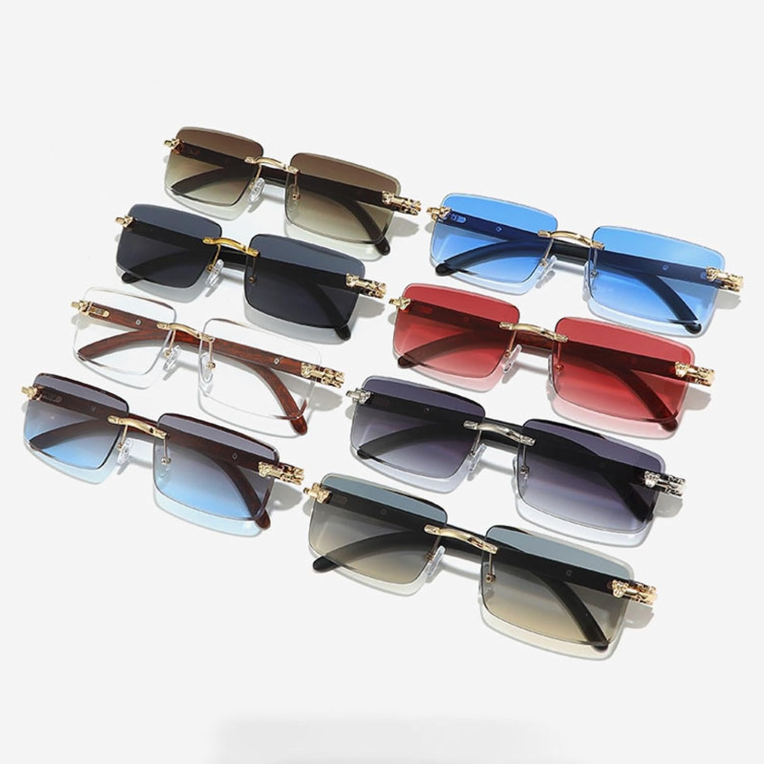 Fashion Small Rectangle Rimless Uv400