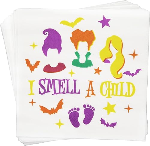 Servilletas con texto en inglés "I Smell A Child" I Smell A Child Baby Shower con texto en inglés "I Smell A Children", decoraciones de fiesta de