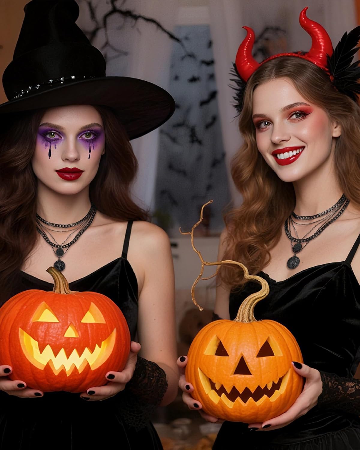 MJartoria Layered Necklaces for Women Trendy Retro Coin Pendant Necklace Dainty Chunky Chain Necklaces for Jewelry Birthday Gifts - Image 8