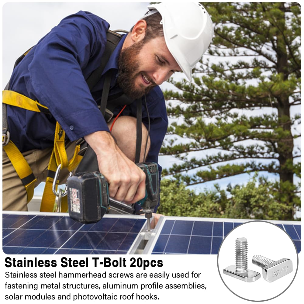 Wentex Dado Ad Alette M8 E Bullone Con Testa A Martello Per - Foto 3