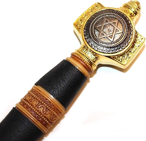 Miniatura 4 de Ace Martial Arts Supply Espada del rey Salomón con estrella de David con placa de exhibición