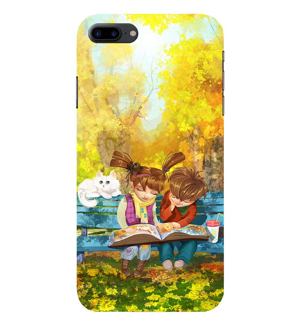 CreativeSoul ''Girl & Boy See A Drawing Book'' Printed Hard Back Case for Apple iPhone 7 Plus/Apple iPhone 8 Plus, Designer Cases & Covers for Your Smartphones