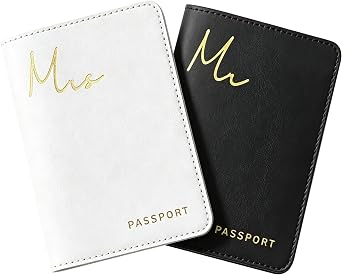 Mr and Mrs Passport Holder Set for Couples