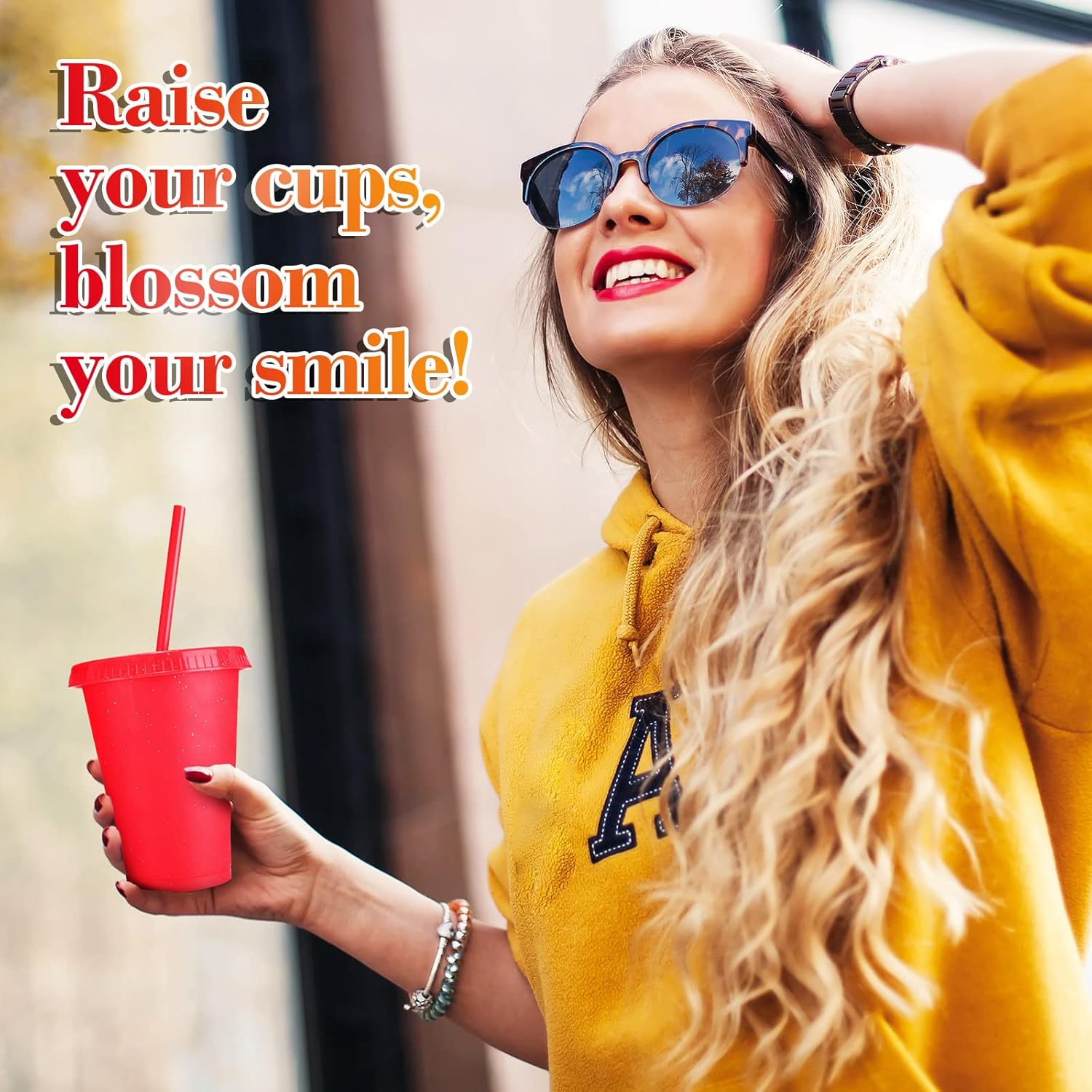 Sieral Cups with Straws and Lids Kids Tumbler with Straw Reusable Water Bottle Iced Coffee Travel Mug Adults Plastic Cups for Parties 16 oz(Simple Colors,30 Pack) - Image 2