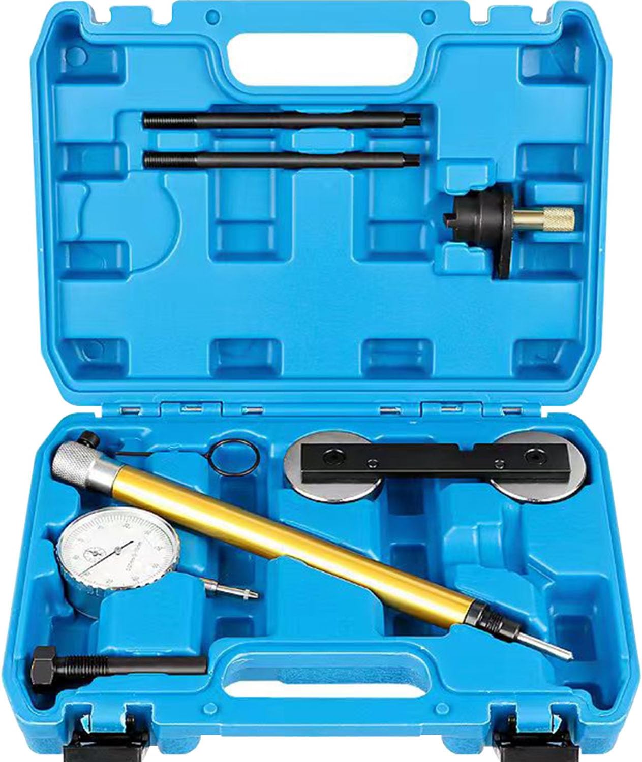 THIKPO Engine Adjustment Tool Set, Timing Chain Change, Timing Chain Tool Dial Indicator Holder + Dial Indicator, Compatible with VAG Audi VW Seat 1.2 1.4 1.6 TSI FSI