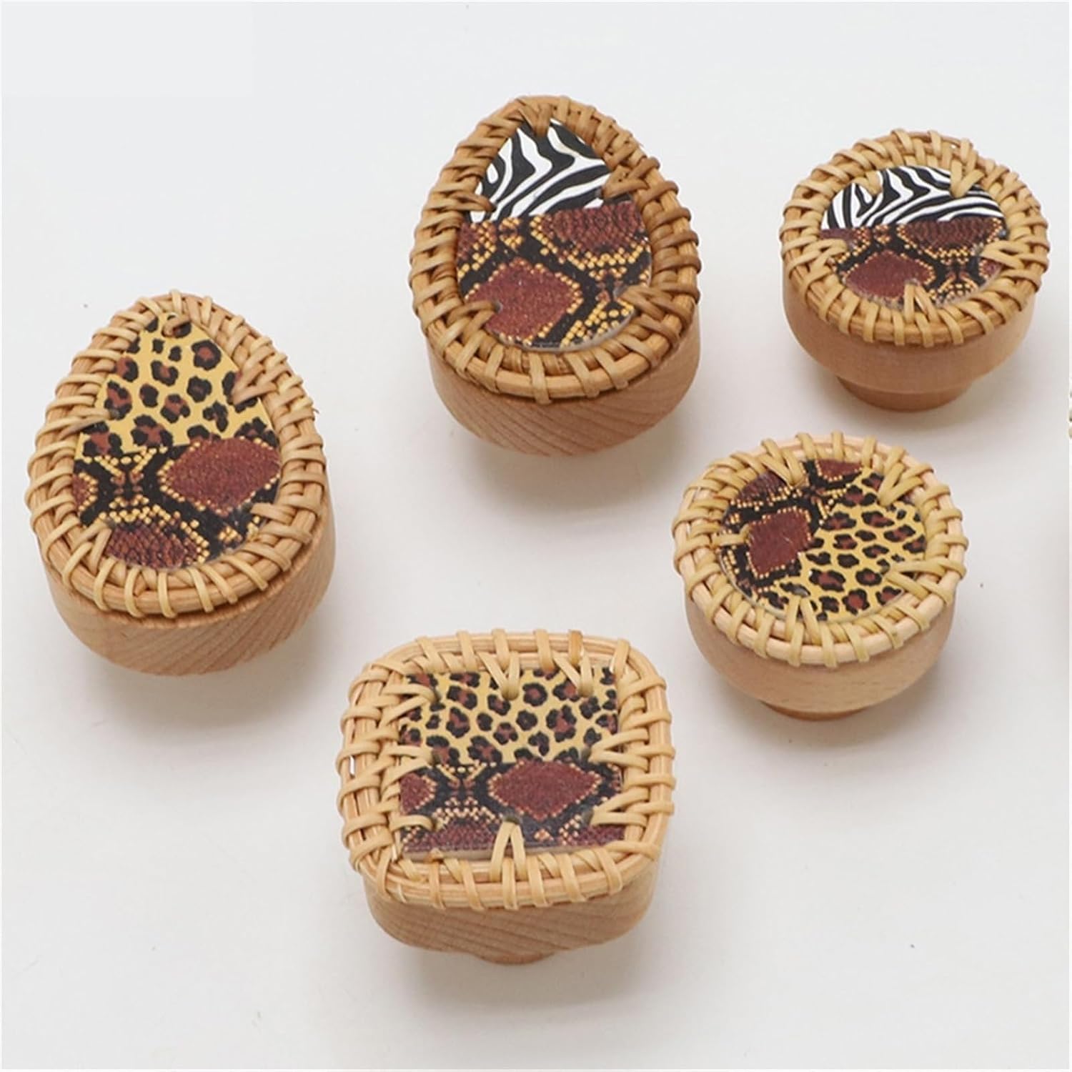 Cabinet Handle Drawer Dresser Kitchen Cupboard Door Knobs Wardrobe Pull Handle Single Hole Round Square Handle 1Pcs(Square A)