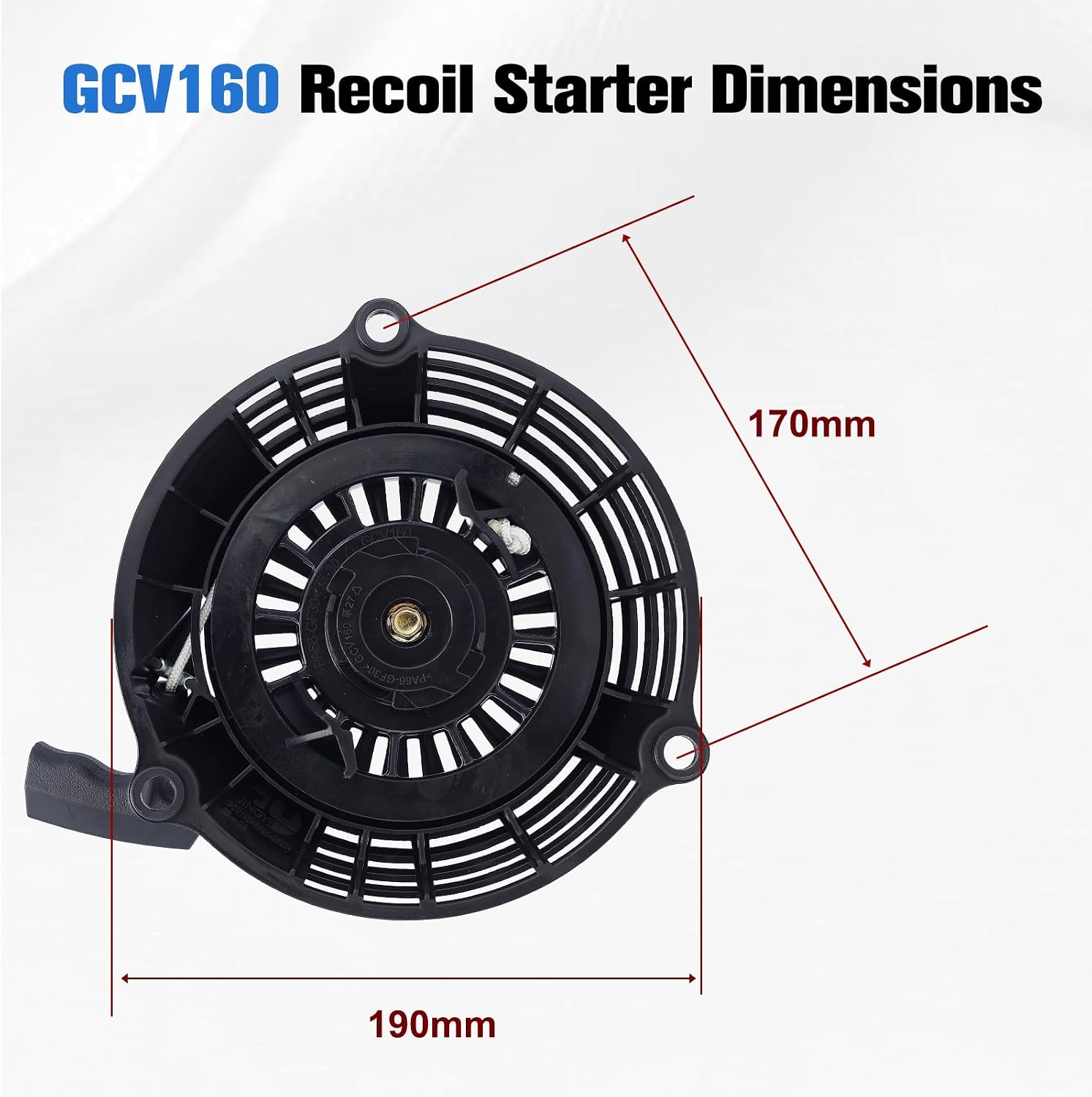 GCV160 Pull Start Recoil Starter Compatible with Honda GCV 160 GC160 GCV135 GC135 Engine Lawn Mower Replaces 28400-Z0L-V20ZA 28400-Zl8-023ZA
