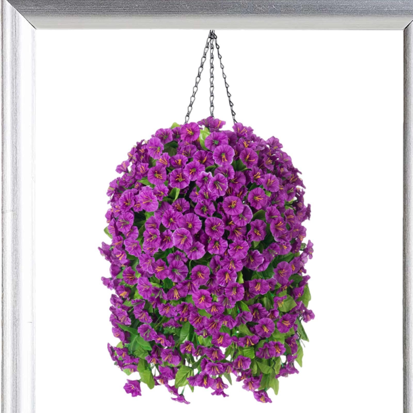 Fleurs artificielles d'extérieur en cascade pour balcons ombragés et jardins sans entretien
