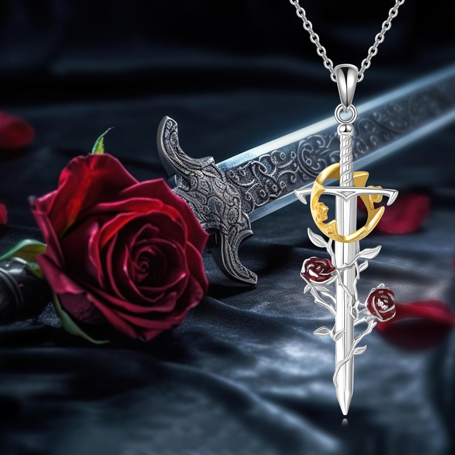 Sword Necklace Sterling Silver Sword Pendant Viking Sword Jewelry Birthday Gifts for Women - Image 6