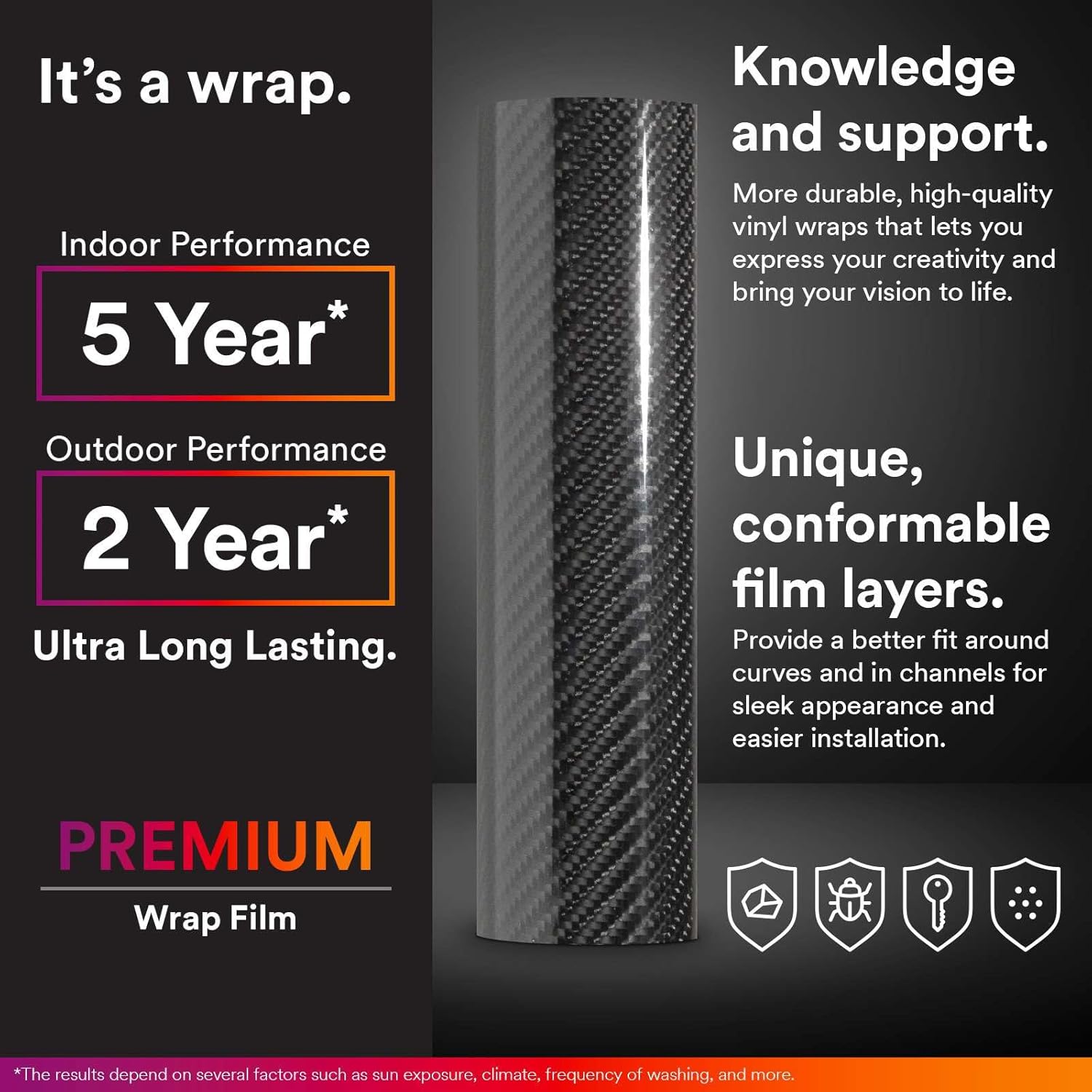 60"x480" (5FTx40FT) Yellow 7D Carbon Fiber Textured High Gloss Vinyl Wrap Auto Car Sticker Decal Film Sheet Bubble Free Air Release Technology with Tool Kit