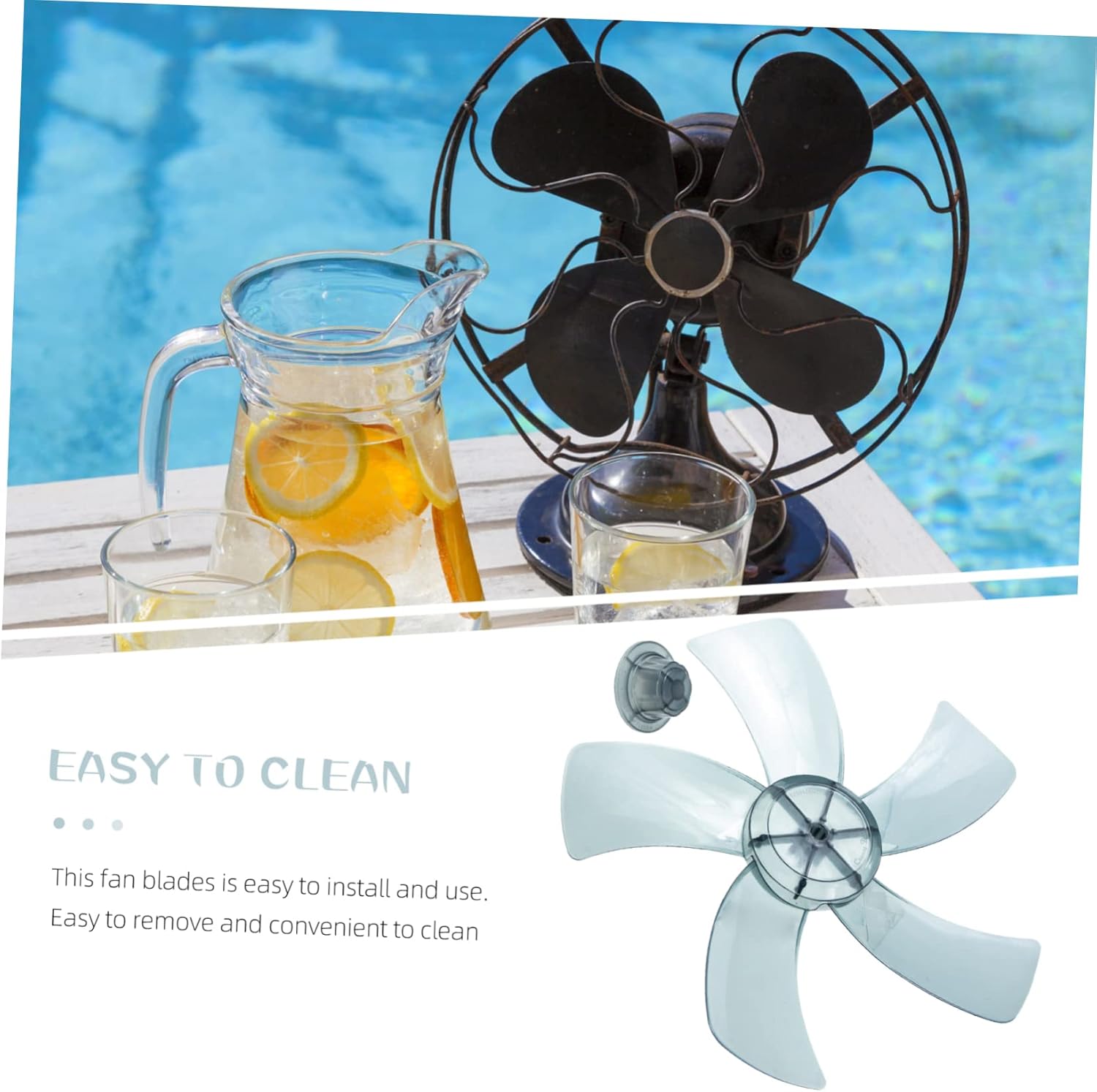PRETYZOOM 3sets Plastic Fan Blades for Standing Pedestal and Table Fans Easy to Clean and Install Accessories