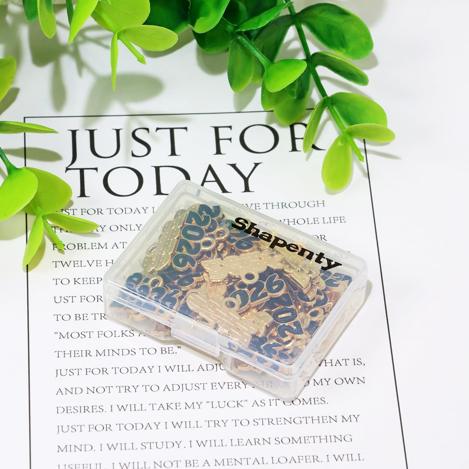 Shapenty Mini 2026 Enamel Charms Metal Year Signet 2026 DIY Pendant Charm Accessory Bulk for Bracelet Necklace Earring Keychain Craft Jewelry Making Christmas Graduation Party Decor, 50PCS - Image 6