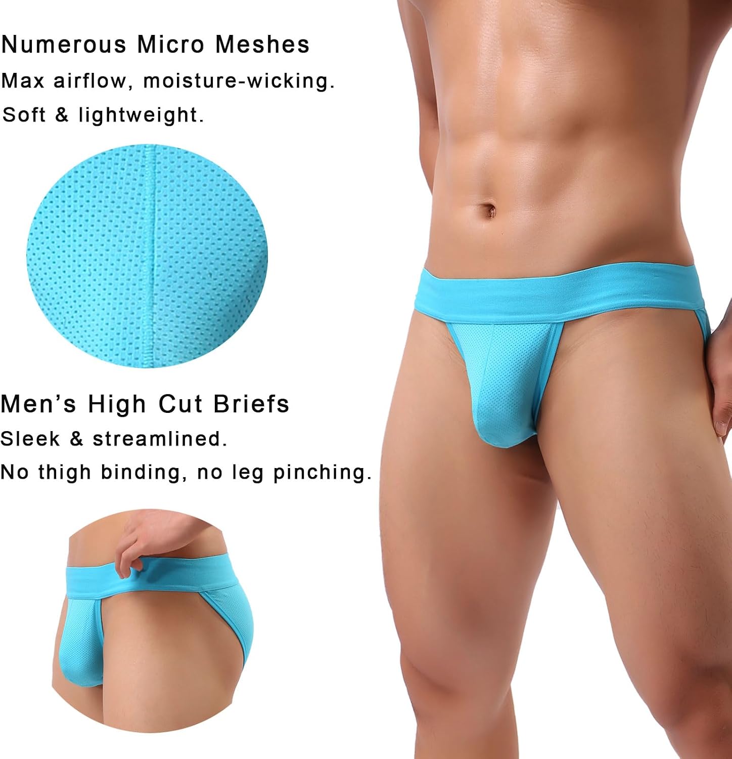 Summer Code Mens Micro Mesh Stretch Bikini Briefs Pouch Underwear