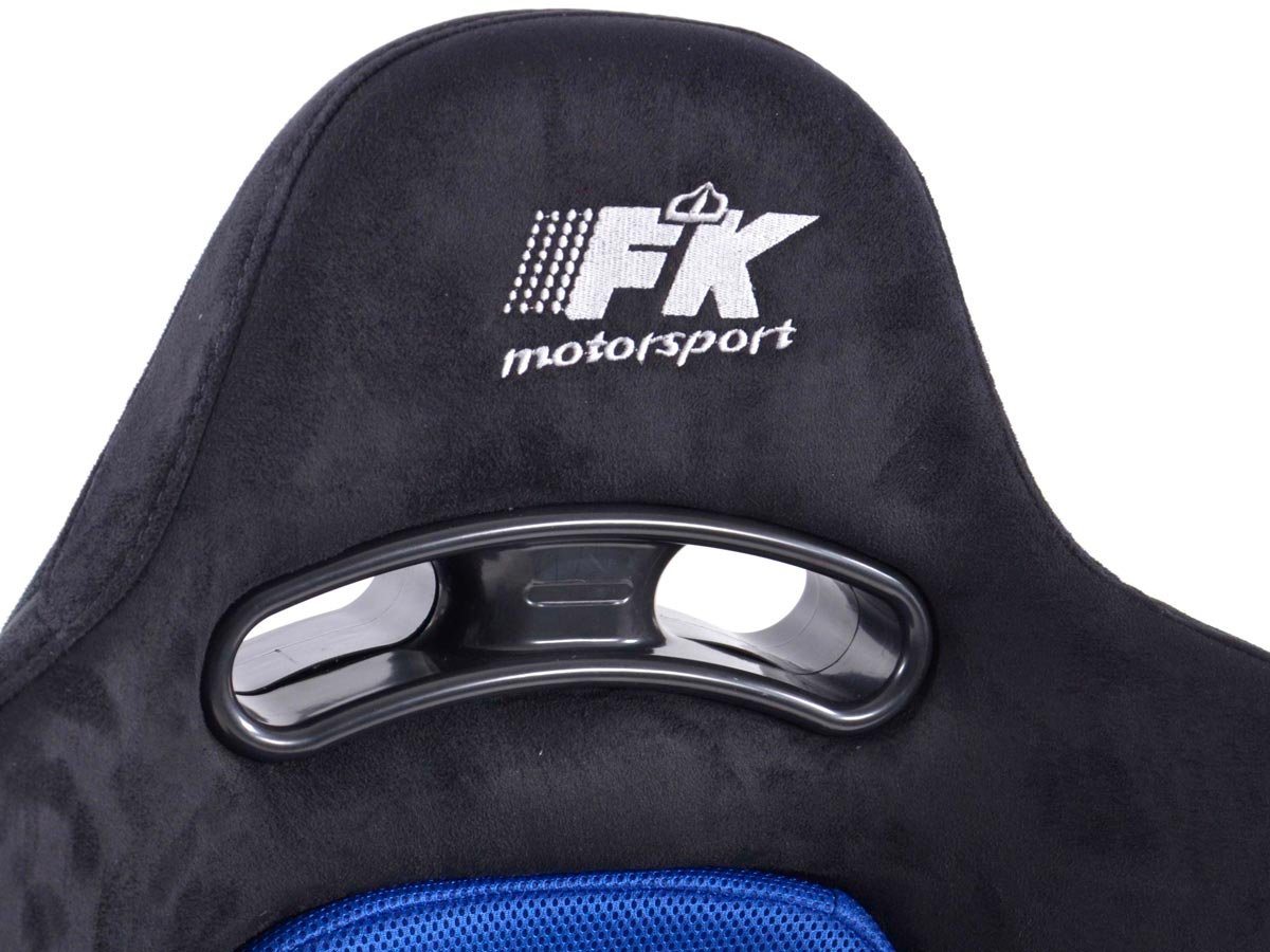 FK-Automotive, set di sedili sportivi Chicago 1 sinistro e 1 destro, colore: blu e nero
