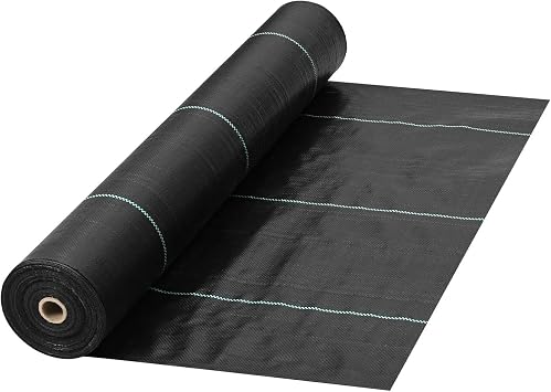 Weed Barrier, 5.8oz Landscape Fabric, 4ft x 300ft Cover Mat Heavy Duty Woven Grass Control Geotextile for Garden, Patio, Black