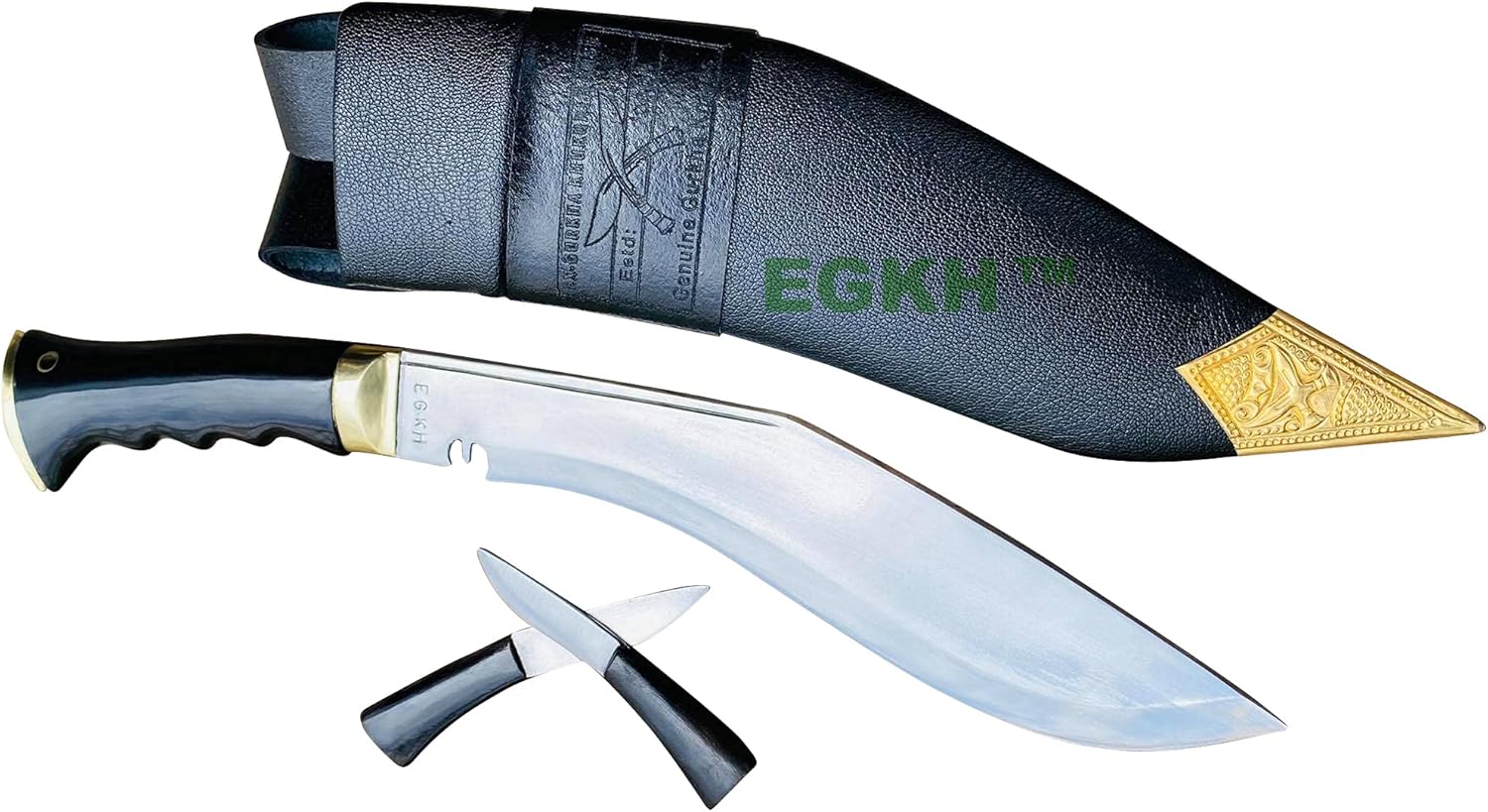 Service No.1 Gripper Handle Kukri - Authentic Army Issue Khukuri Knife - Hand Forged Carbon Steel Blade in Nepal by Ex - Military Khukuri House