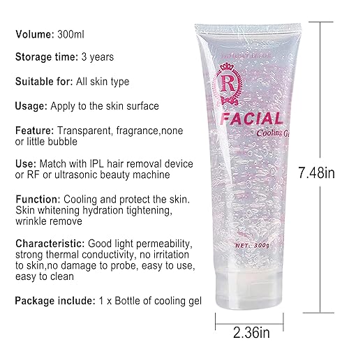 Miniatura 6 de Peafroys Gel refrescante para usar con máquina facial de frecuencia y dispositivo de depilación láser en facial y cuerpo para mujeres u hombres