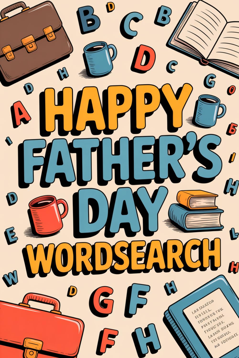 Happy Father’s Day Wordsearch: Stimulating Lexicon Puzzle Workbook for Adult Readers with Dad Celebration Theme and Logic Play