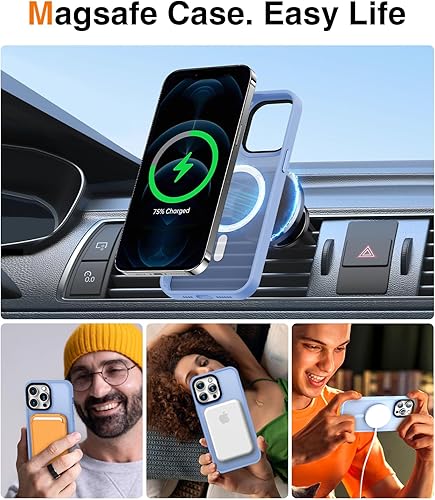 Miniatura 3 de Meifigno Magic Mag Series - Funda para iPhone 12 y iPhone 12 Pro de 6.1 pulgadas, protección de grado militar y compatible con MagSafe, parte