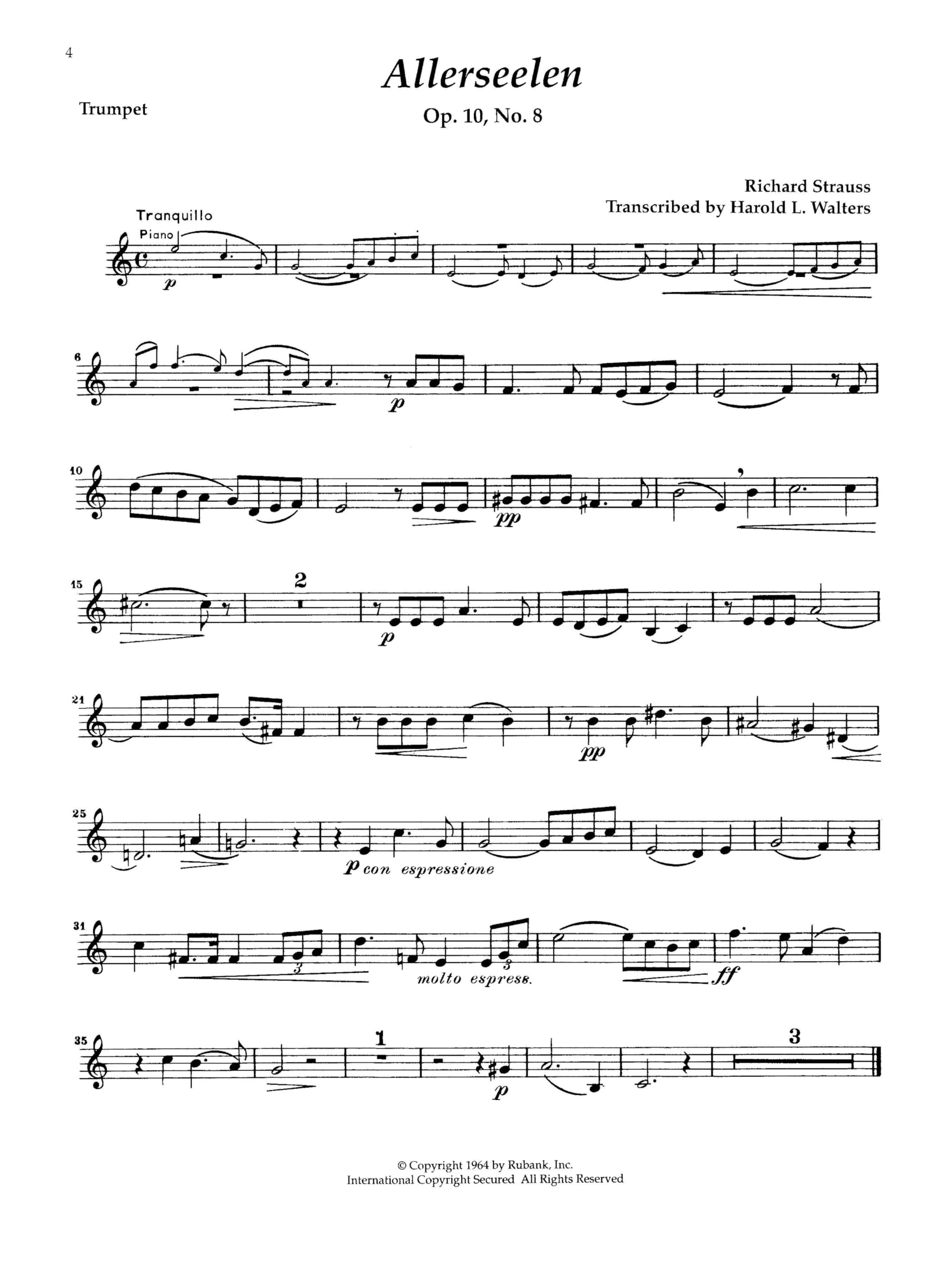 Rubank Book of Trumpet Solos: Easy Level