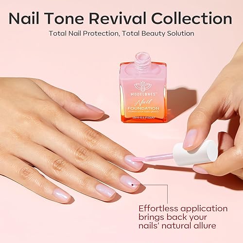 Miniatura 8 de modelones Fortalecedor de uñas, esmalte de uñas rosa brillante, reparación de uñas para uñas dañadas, endurecedor de secado al aire, esmalte de