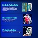 Medtech OG05 - Fingertip Pulse Oximeter | Blood Oxygen Saturation and Heart Rate Monitor | SpO2 Oxygen Meter | Finger Pulse oximeter | 4 Parameters - Perfusion Index, Respiratory Rate, Oxygen Level and Pulse Rate | High Accuracy | 12 Months Warranty gallery image