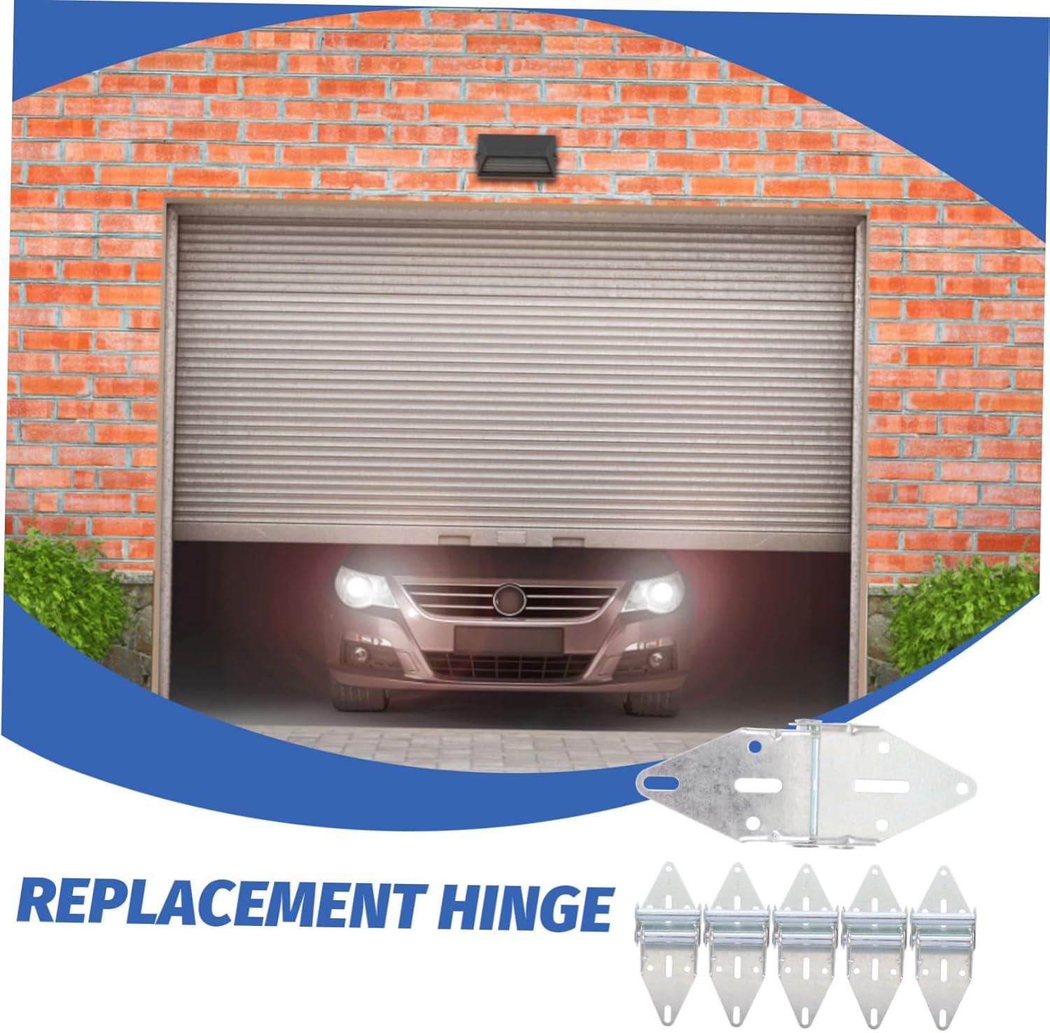 POPETPOP 6-Pack Garage Door Hinges Replacement for Commercial and Residential Use Sturdy Steel Construction Easy Installation Compatible Garage Door Models