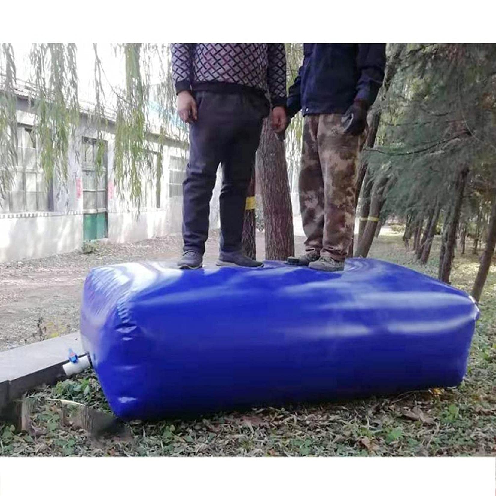 Przenośne składane wiadro na wodę z czopem do gaszenia pożarów i rolnictwa, niebieskie, pojemność 600 l