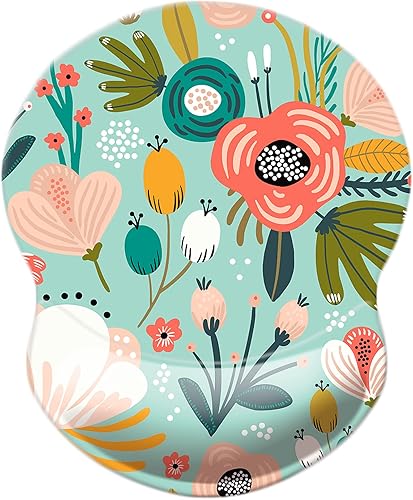 Miniatura 127 de Alfombrilla para mouse con soporte de muñeca, almohadilla antideslizante para mouse para oficina, computadora, laptop y Mac, cómoda y ligera